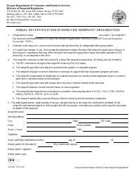 Document preview: Form 440-4990 Annual Recertification of Bona Fide Nonprofit Organization - Oregon