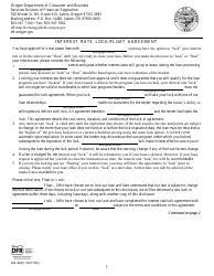 Document preview: Form 440-4828 Interest Rate Lock/Float Agreement - Oregon