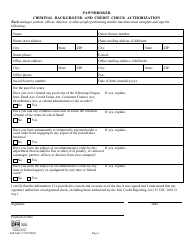 Form 440-5463 Pawnbroker License Application Amendment - Oregon, Page 3