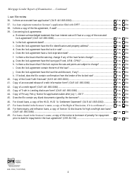 Form 440-3368 Mortgage Lender Report of Examination - Oregon, Page 4