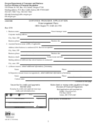Form 440-4011 Certified Provider Application - Oregon, Page 2