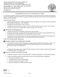 Form 440-3232 Pawnbroker License Application - Oregon