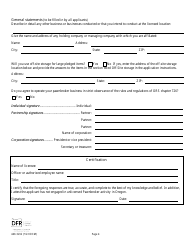 Form 440-3232 Pawnbroker License Application - Oregon, Page 4