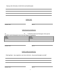 Form CA-3073 Motion for Restraining Order - Washington, D.C., Page 4