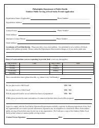 Outdoor Public Serving of Food Safety Permit Application - City of Philadelphia, Pennsylvania, Page 3