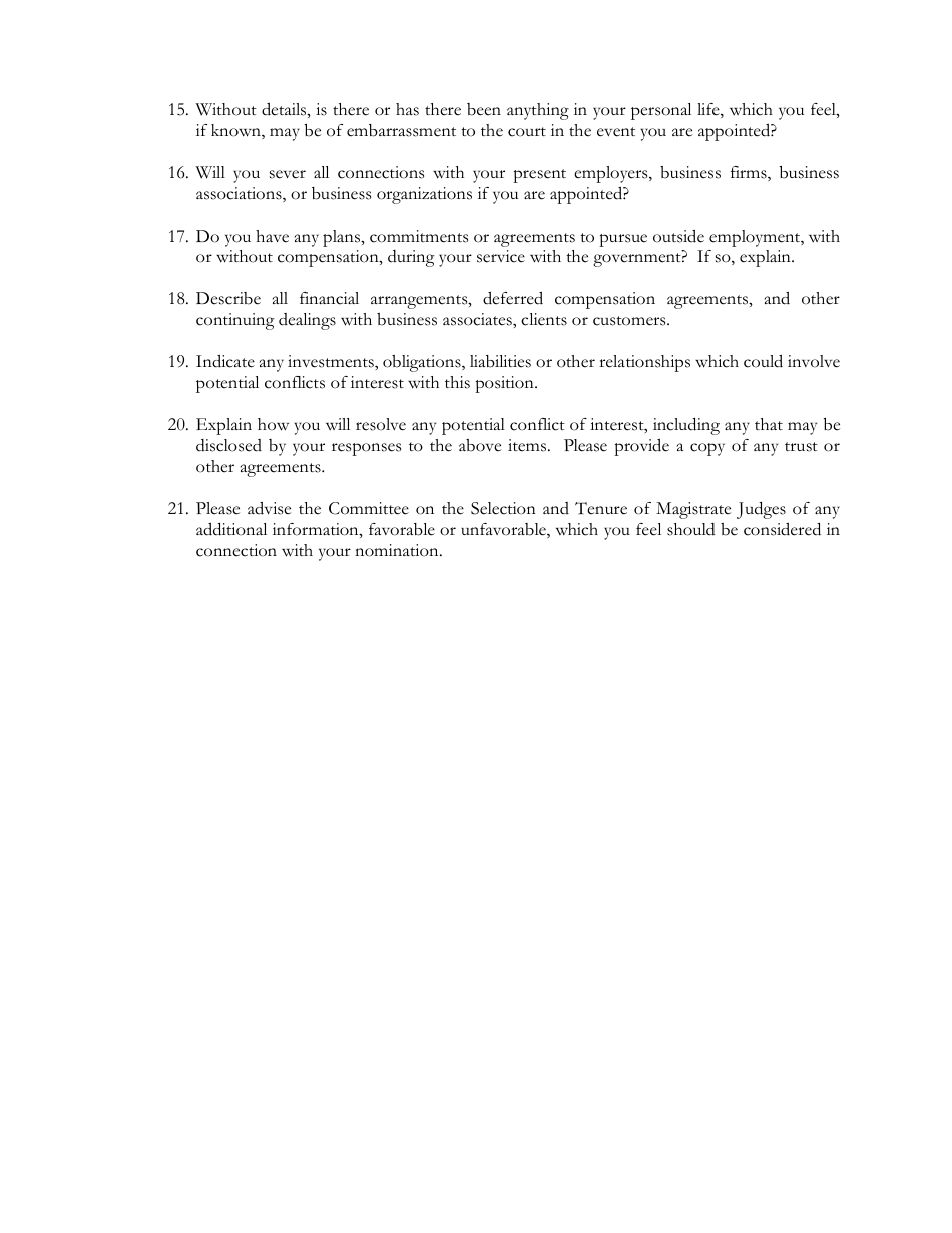 Application for Magistrate Judge for the Superior Court of the District of Columbia - Washington, D.C., Page 3