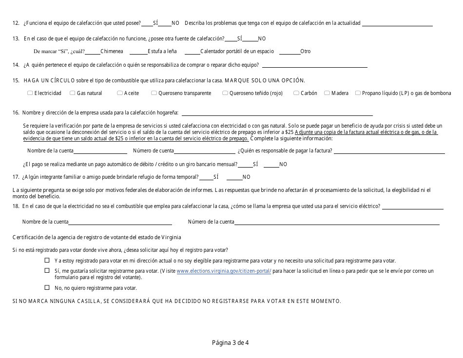 Formulario 032-03-0651-13-ENG Solcitud De Ayuda En Caso De Crisis - Virginia (Spanish), Page 3