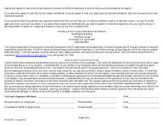 Form 032-03-0651-13-ENG Crisis Assistance Application - Virginia, Page 4