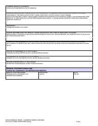 DCYF Form 13-001 Applicant Medical Report - Confidential - Washington (English/Tagalog), Page 2