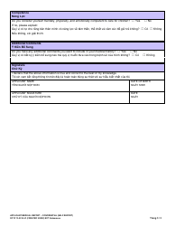 DCYF Form 13-001A Applicant Medical Self Report - Confidential - Washington (English/Vietnamese), Page 3