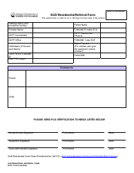 DCYF Form 15-030 Sud Residential Referral Form - Washington
