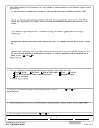 DCYF Form 15-286 Reference Questionnaire - Washington, Page 2