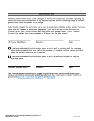 DCYF Form 20-016 Jr Marriage Approval for Release of Information - Washington, Page 2