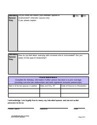DCYF Form 20-017 Jr Marriage Application - Washington, Page 2