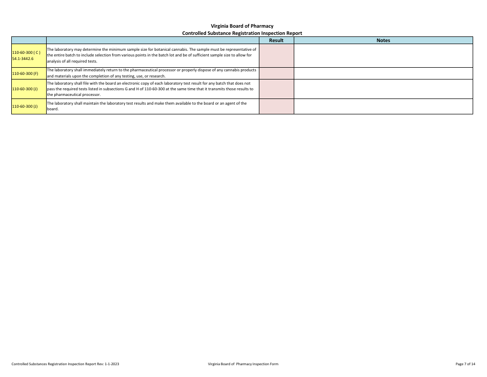 Virginia Controlled Substances Registration Inspection Report Download ...