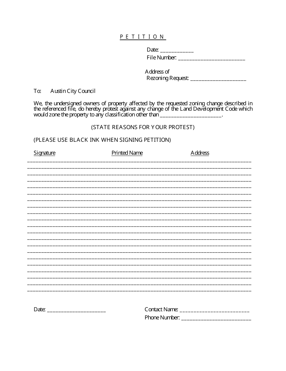Zoning Petition - City of Austin, Texas, Page 3
