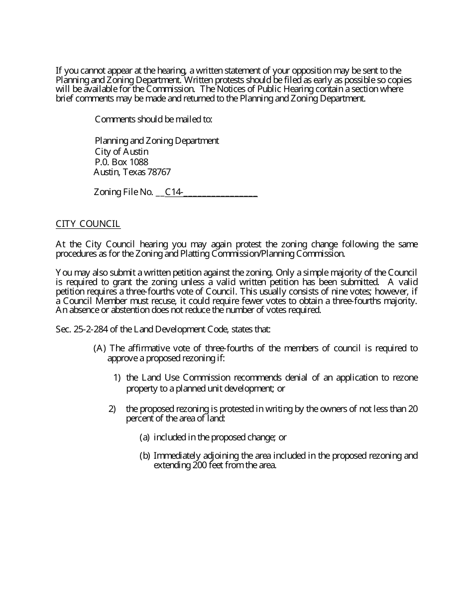 Zoning Petition - City of Austin, Texas, Page 5