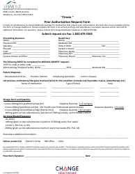 Document preview: Cimzia Prior Authorization Request Form - Vermont