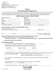 Nucala Prior Authorization Request Form - Vermont