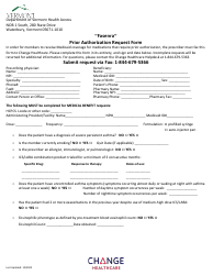 Fasenra Prior Authorization Request Form - Vermont