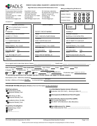 Sample PD AVIAN Form 02 High Path Avian Influenza Pcr Submission Form - Pennsylvania