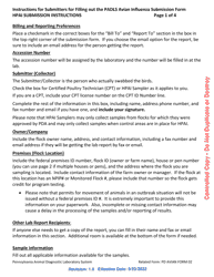 Instructions for PD AVIAN Form 02 High Path Avian Influenza Pcr Submission Form - Pennsylvania