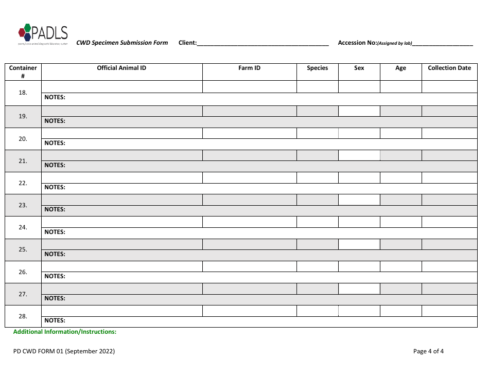 PD CWD Form 01 Cwd Submission Form - Pennsylvania, Page 4