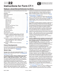 Document preview: Instructions for IRS Form CT-1 Employer&#039;s Annual Railroad Retirement Tax Return