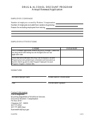 Drug &amp; Alcohol Discount Annual Application - Renewal Application Without Policy Changes - Wyoming, Page 2
