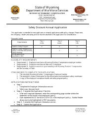 Document preview: New Application/Renewal With Policy Changes - Safety Discount Program - Wyoming