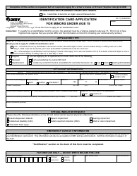 Form DL5 Identification Card Application for Minors Under Age 15 - Virginia