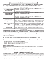 Form DL-32 Request for Gender Change on Driver&#039;s License/Identification Card - Pennsylvania, Page 2