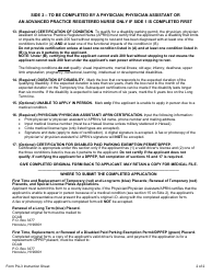 Form PA-3 Disability Parking Permit Application - Hawaii, Page 2