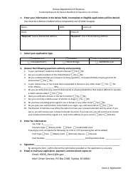 Form DEMI-1 Credential Request for Kansas Residents Temporarily out of State - Kansas, Page 2
