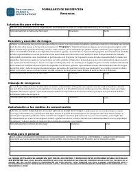 Formulario De Inscripcion Para Jovenes Participantes - City of Philadelphia, Pennsylvania (Spanish), Page 2