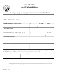 Form S0S/NP33 Notary Public Name Change - California, Page 2
