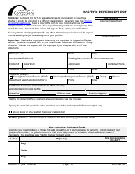 Document preview: Form DOC03-417 Position Review Request - Washington