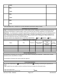 Form DOC03-417 Position Review Request - Washington, Page 2