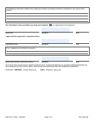 Form DOC03-417 Position Review Request - Washington, Page 7