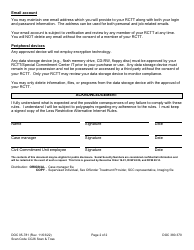 Form DOC05-781 Internet Access Rules - Washington, Page 2