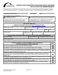 Form DOC06-003 Application for Reimbursement - Lodging and Transportation Assistance Program - Washington