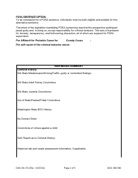 Form DOC09-174 Parenting Sentencing Alternative - Risk Assessment Report - Washington, Page 2