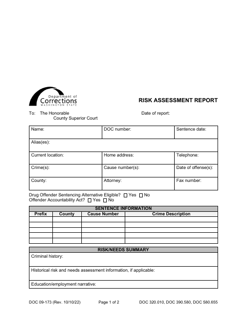 Form DOC09-173  Printable Pdf