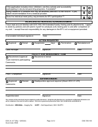 Form DOC21-417 Extended Family Visit Facility Action - Washington, Page 2