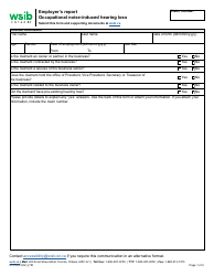 Form 0137A Employer&#039;s Report - Occupational Noise-Induced Hearing Loss - Ontario, Canada