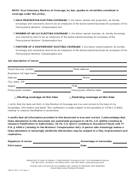 Form SWIF-51 Voluntary Election of Coverage - Pennsylvania, Page 2