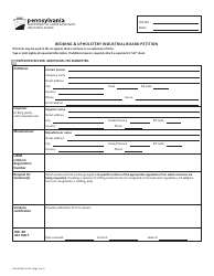 Document preview: Form LIIB-306 Bedding & Upholstery Industrial Board Petition - Pennsylvania