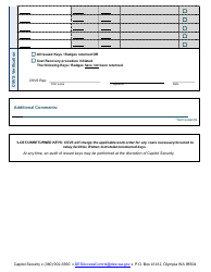 Contractor Access Request Form - DES Owned or Managed Facilities - Washington, Page 2