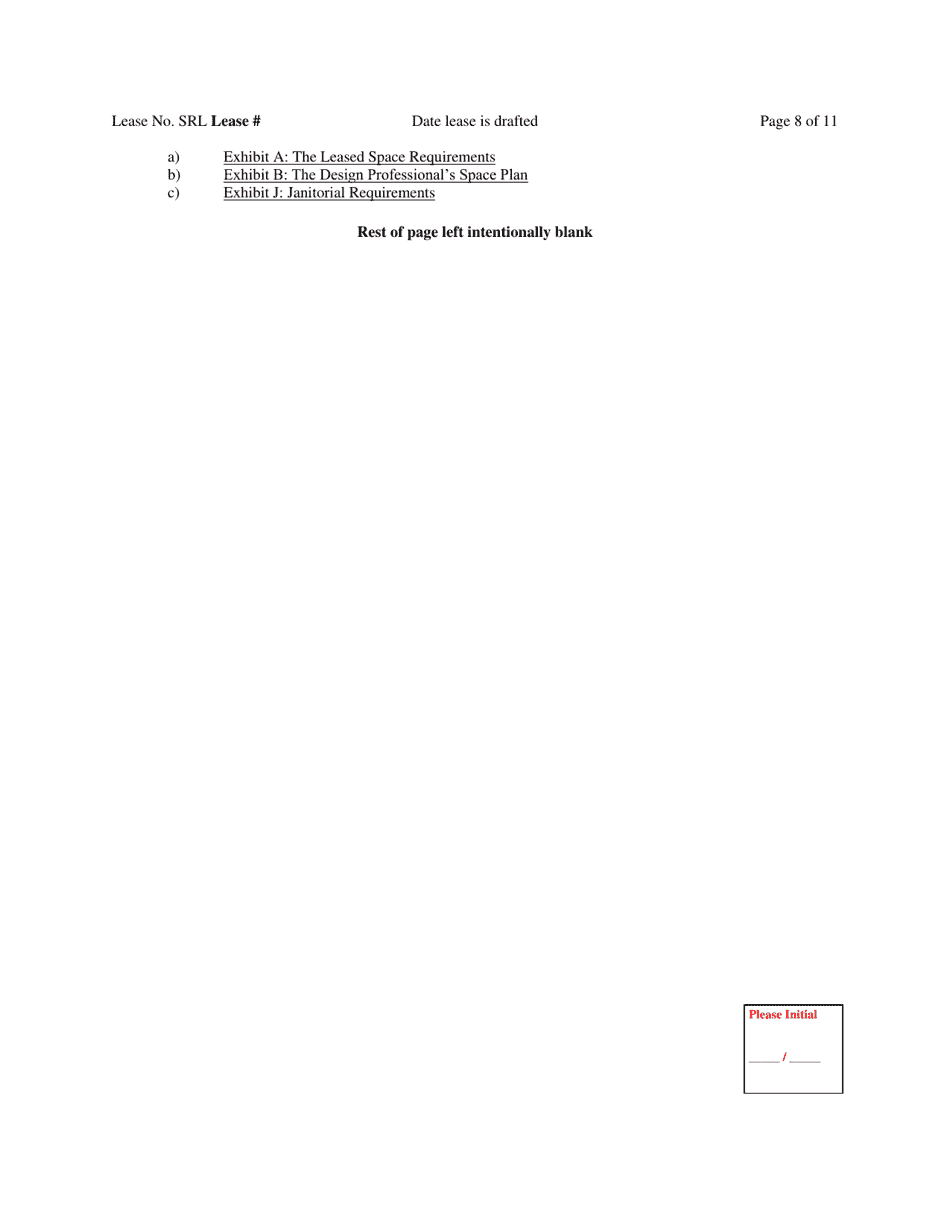 Exhibit 5 Standard Lease Template - Washington, Page 8