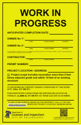 Document preview: L&i Project Information Sign Template - City of Philadelphia, Pennsylvania